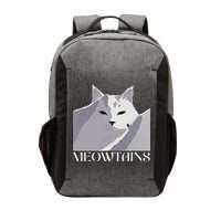 Meowtains Winter Cat Art Snow Skiing On Cat Mountain Vector Backpack