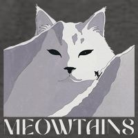 Meowtains Winter Cat Art Snow Skiing On Cat Mountain Vector Backpack