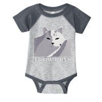 Meowtains Winter Cat Art Snow Skiing On Cat Mountain Infant Baby Jersey Bodysuit