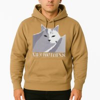Meowtains Winter Cat Art Snow Skiing On Cat Mountain Hoodie