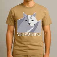 Meowtains Winter Cat Art Snow Skiing On Cat Mountain T-Shirt