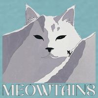 Meowtains Winter Cat Art Snow Skiing On Cat Mountain Sueded Cloud Jersey T-Shirt