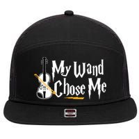My Wand Chose Me Violin Player Violinist Music 7 Panel Mesh Trucker Snapback Hat