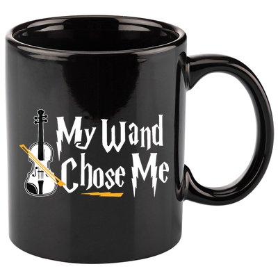 My Wand Chose Me Violin Player Violinist Music 11oz C Handle Ceramic Mug