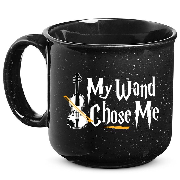 My Wand Chose Me Violin Player Violinist Music 15oz Campfire Ceramic Mug