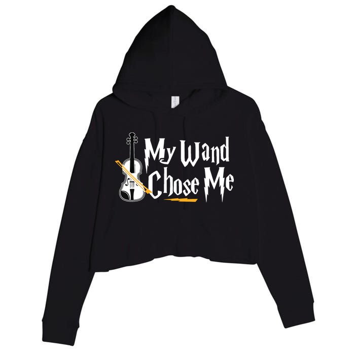 My Wand Chose Me Violin Player Violinist Music Crop Fleece Hoodie