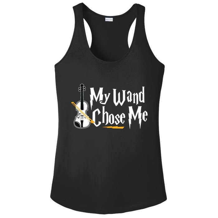 My Wand Chose Me Violin Player Violinist Music Ladies PosiCharge Competitor Racerback Tank