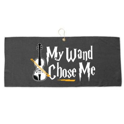 My Wand Chose Me Violin Player Violinist Music Large Microfiber Waffle Golf Towel