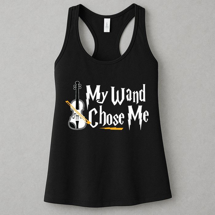 My Wand Chose Me Violin Player Violinist Music Womens Tank Top