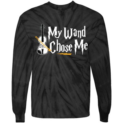 My Wand Chose Me Violin Player Violinist Music Tie-Dye Long Sleeve Shirt