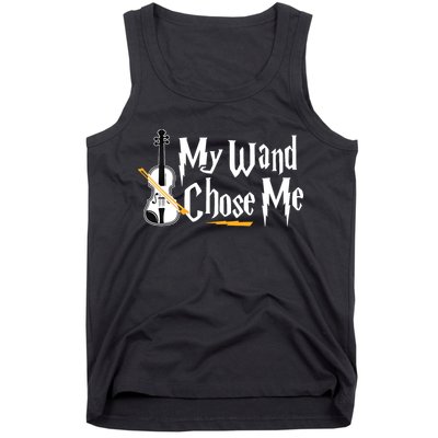 My Wand Chose Me Violin Player Violinist Music Tank Top