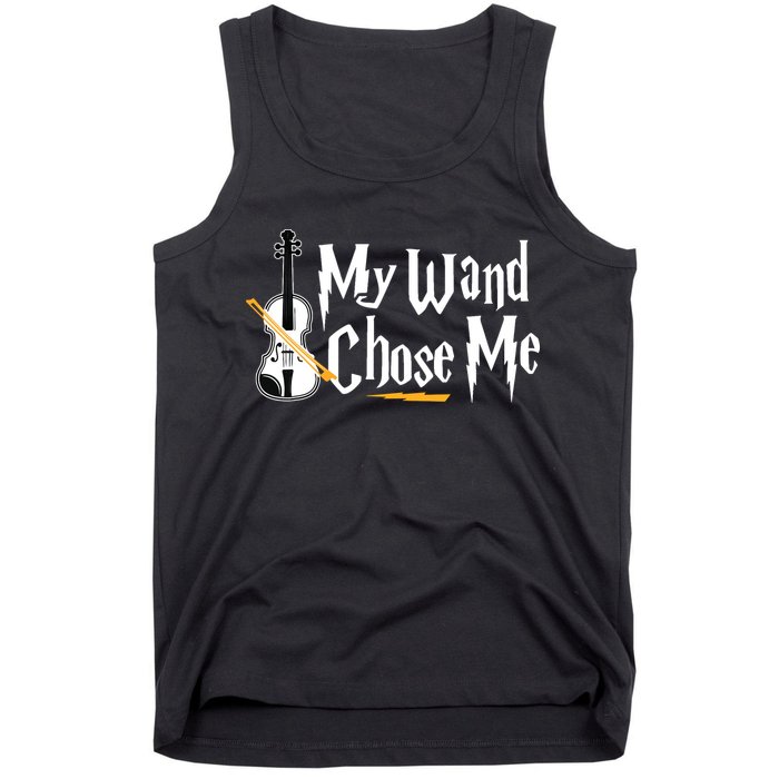 My Wand Chose Me Violin Player Violinist Music Tank Top