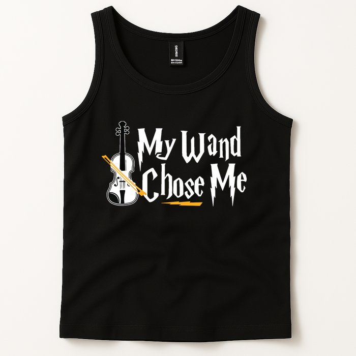 My Wand Chose Me Violin Player Violinist Music Tank Top