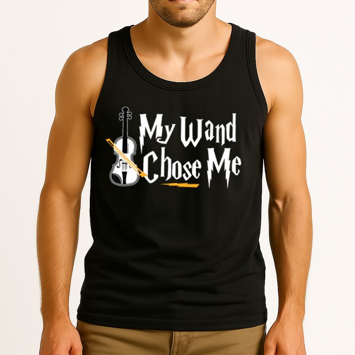 My Wand Chose Me Violin Player Violinist Music Tank Top
