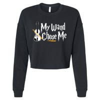 My Wand Chose Me Violin Player Violinist Music Cropped Pullover Crew