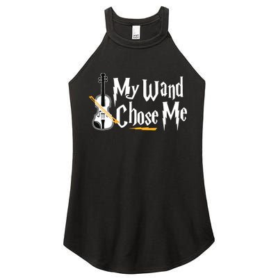 My Wand Chose Me Violin Player Violinist Music Women's Perfect Tri Rocker Tank