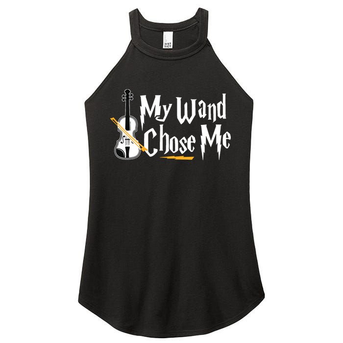 My Wand Chose Me Violin Player Violinist Music Women's Perfect Tri Rocker Tank