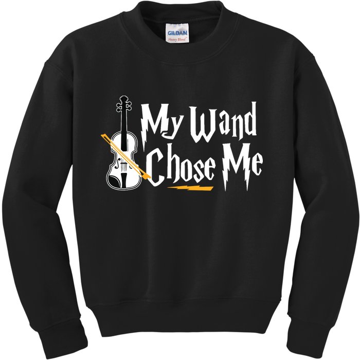 My Wand Chose Me Violin Player Violinist Music Kids Sweatshirt