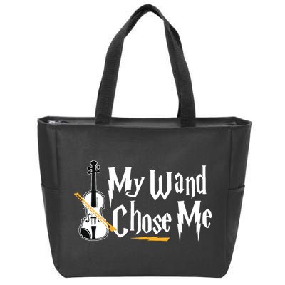 My Wand Chose Me Violin Player Violinist Music Zip Tote Bag