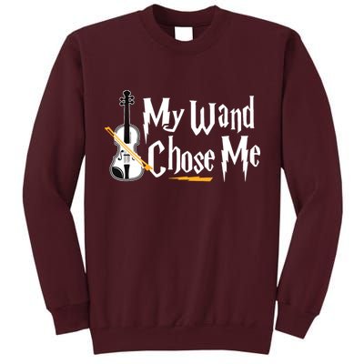 My Wand Chose Me Violin Player Violinist Music Tall Sweatshirt