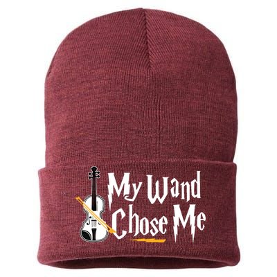My Wand Chose Me Violin Player Violinist Music Sustainable Knit Beanie
