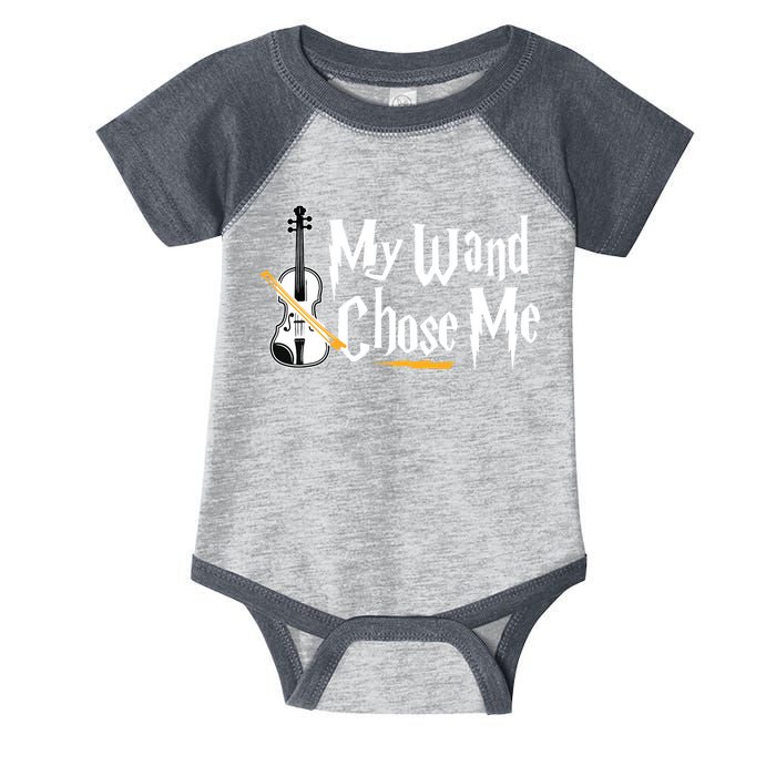 My Wand Chose Me Violin Player Violinist Music Infant Baby Jersey Bodysuit