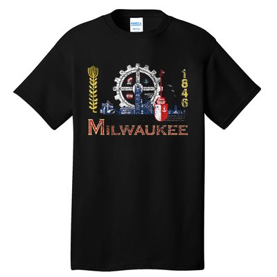 Milwaukee Wisconsin City Classic Flag Tall T-Shirt