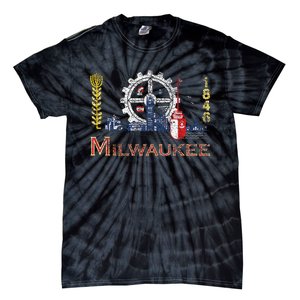 Milwaukee Wisconsin City Classic Flag Tie-Dye T-Shirt