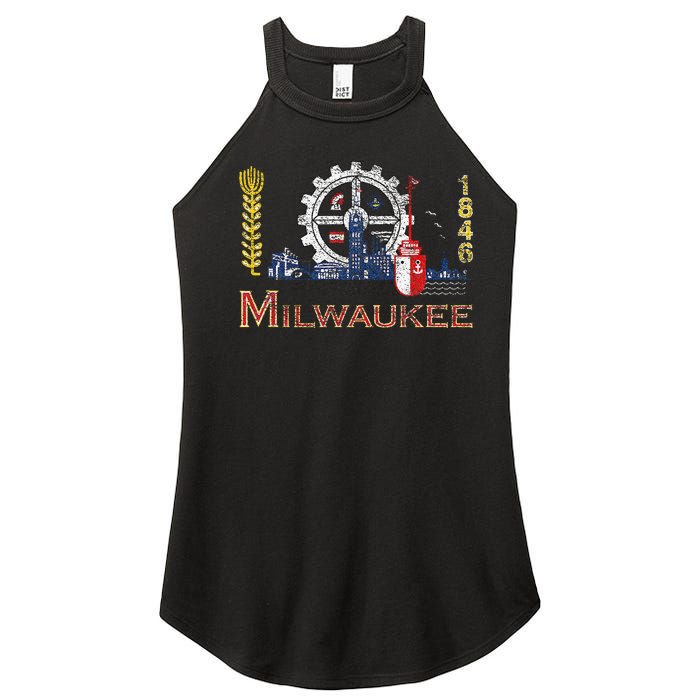 Milwaukee Wisconsin City Classic Flag Women’s Perfect Tri Rocker Tank