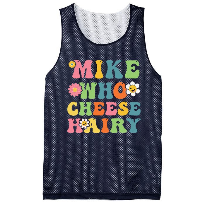 Mike Who Cheese Hairy Funny Word Play Humor Harry Mesh Reversible Basketball Jersey Tank