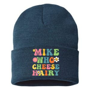 Mike Who Cheese Hairy Funny Word Play Humor Harry Sustainable Knit Beanie