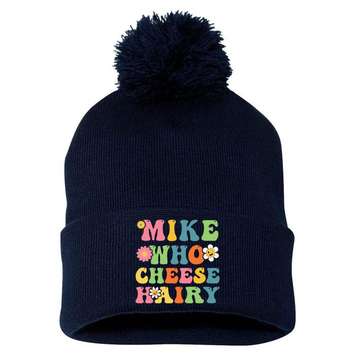 Mike Who Cheese Hairy Funny Word Play Humor Harry Pom Pom 12in Knit Beanie