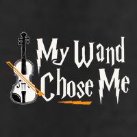 My Wand Chose Me Violin Player Violinist Music 7 Panel Mesh Trucker Snapback Hat