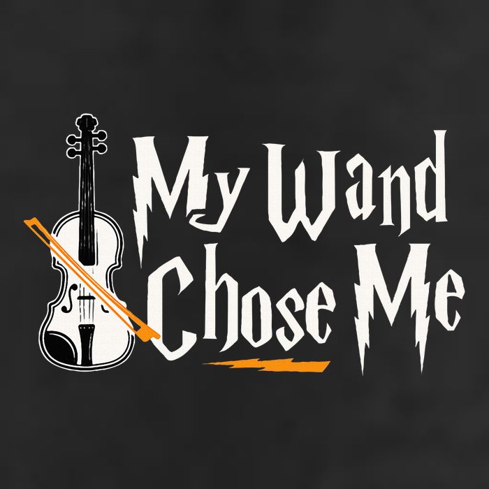 My Wand Chose Me Violin Player Violinist Music 7 Panel Mesh Trucker Snapback Hat