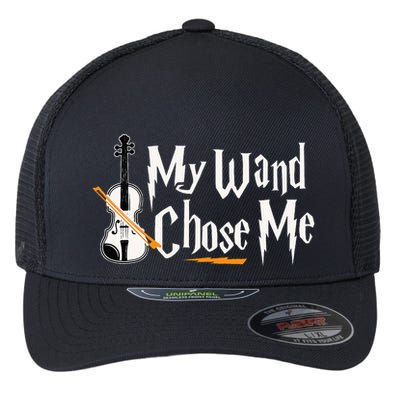 My Wand Chose Me Violin Player Violinist Music Flexfit Unipanel Trucker Cap