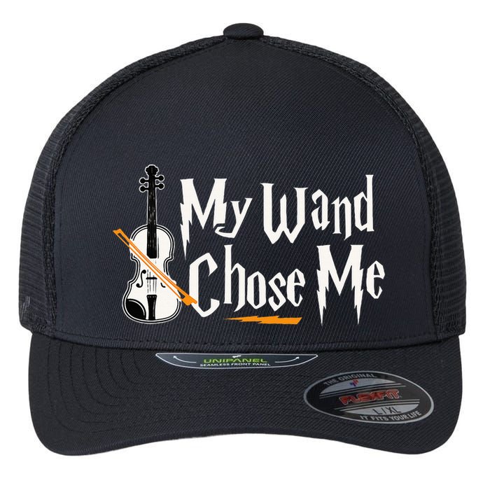 My Wand Chose Me Violin Player Violinist Music Flexfit Unipanel Trucker Cap