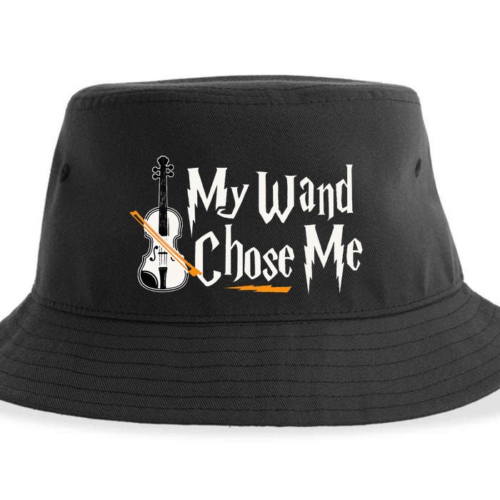 My Wand Chose Me Violin Player Violinist Music Sustainable Bucket Hat
