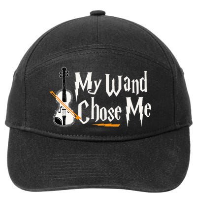 My Wand Chose Me Violin Player Violinist Music 7-Panel Snapback Hat