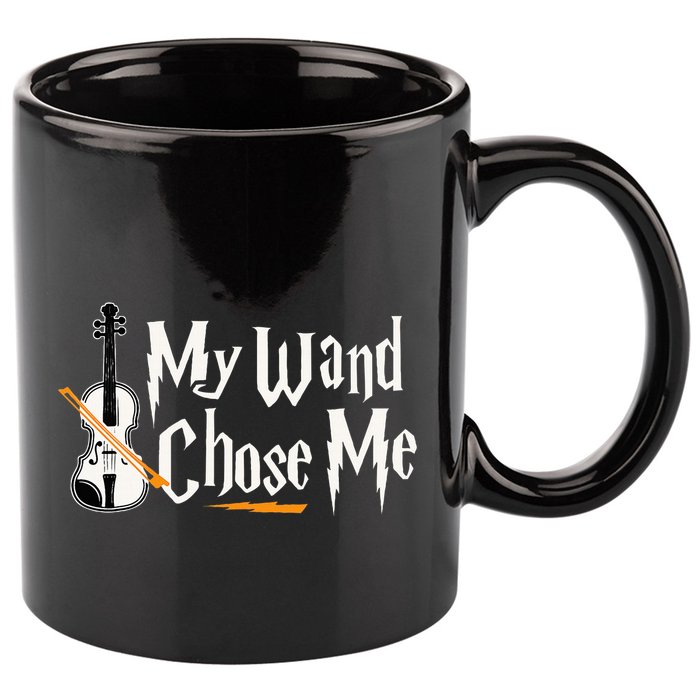 My Wand Chose Me Violin Player Violinist Music 11oz C Handle Ceramic Mug