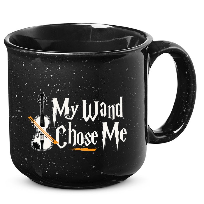My Wand Chose Me Violin Player Violinist Music 15oz Campfire Ceramic Mug