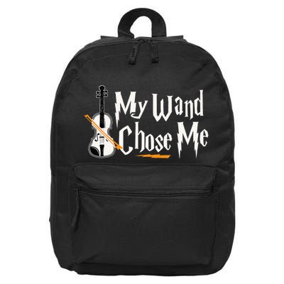 My Wand Chose Me Violin Player Violinist Music 16 in Basic Backpack