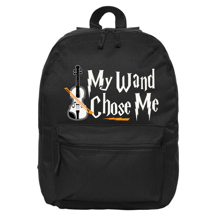 My Wand Chose Me Violin Player Violinist Music 16 in Basic Backpack