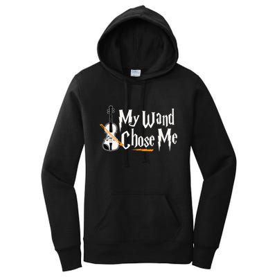 My Wand Chose Me Violin Player Violinist Music Women's Pullover Hoodie