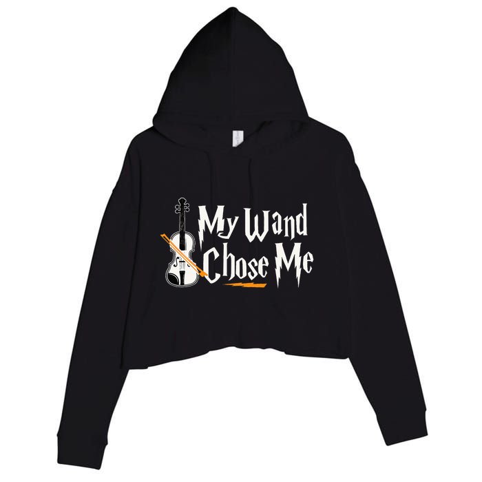 My Wand Chose Me Violin Player Violinist Music Crop Fleece Hoodie