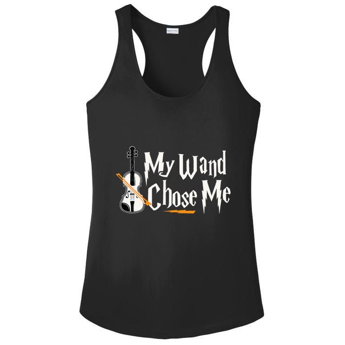 My Wand Chose Me Violin Player Violinist Music Ladies PosiCharge Competitor Racerback Tank