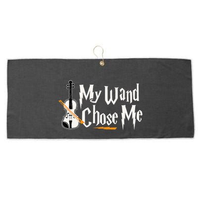My Wand Chose Me Violin Player Violinist Music Large Microfiber Waffle Golf Towel