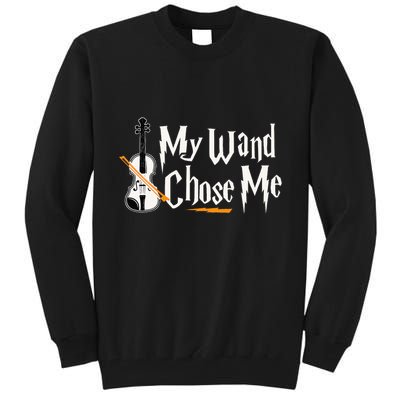 My Wand Chose Me Violin Player Violinist Music Tall Sweatshirt