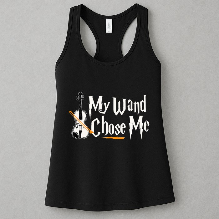 My Wand Chose Me Violin Player Violinist Music Womens Tank Top