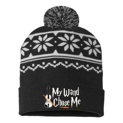 My Wand Chose Me Violin Player Violinist Music USA-Made Snowflake Beanie