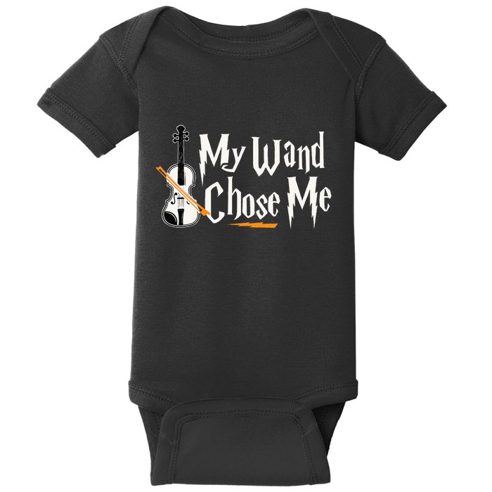 My Wand Chose Me Violin Player Violinist Music Baby Bodysuit